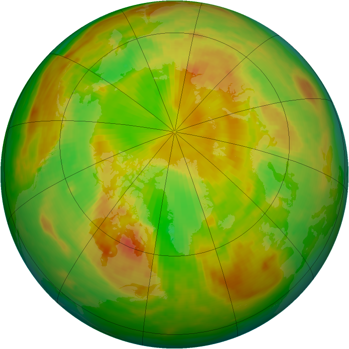 Arctic ozone map for 01 June 1981